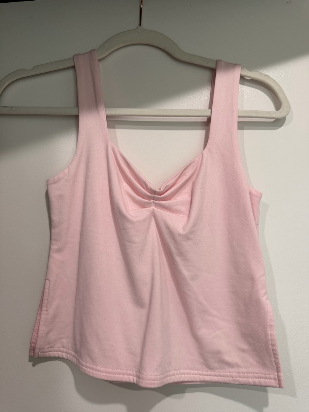 Pink Sleeveless Scoop Neck Tank Top with Front Twist - never worn